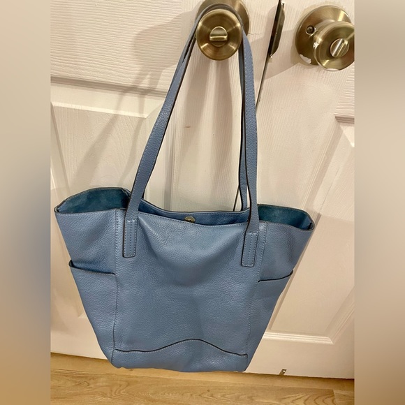 Michael Kors Light Blue Pebbled Leather Tote - Picture 2 of 7